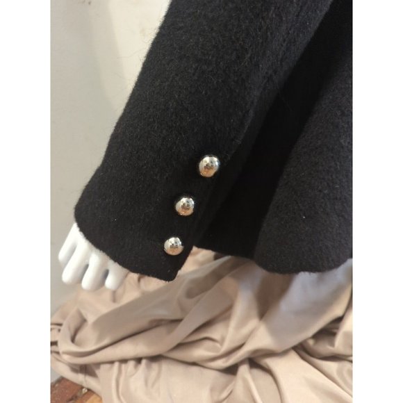 Talbots Wool Mohair Coat Womens Size 6 Black Toggle Front Button Jacket - Picture 5 of 11